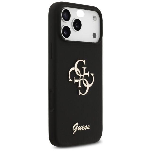 Guess Silicone Big 4G Script case for iPhone 17 Pro Max black - imagine 4