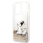 Karl Lagerfeld KLHCP13XGCFD iPhone 13 Pro Max 6,7" gold hardcase Liquid Glitter Choupette Fun - imagine 6