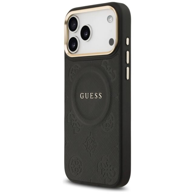 Case Guess Peony Hot Stamp MagSafe for iPhone 17 Pro Max black - imagine 2