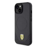 Ferrari FEHMP15SPTEK iPhone 15 / 14 / 13 6.1" black hardcase Carbon Metal Logo MagSafe - imagine 2