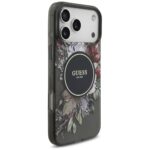 Guess IML Flowers Pearl Strap MagSafe case for iPhone 17 Pro Max black - imagine 4