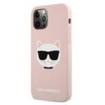 Karl Lagerfeld KLHCP12LSLCHLP iPhone 12 Pro Max 6,7" hardcase light pink Silicone Choupe - imagine 2