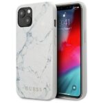 Guess GUHCP13SPCUMAWH iPhone 13 mini 5,4" white hardcase Marble