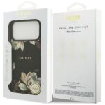 Guess Grained Flowers Classic Logo MagSafe case for iPhone 17 Pro Max black - imagine 8