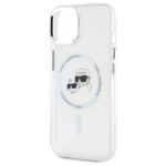 Karl Lagerfeld KLHMP15SHLSKCH iPhone 15 6.1" white hardcase IML Metal Karl&Choupette Head Mag - imagine 6