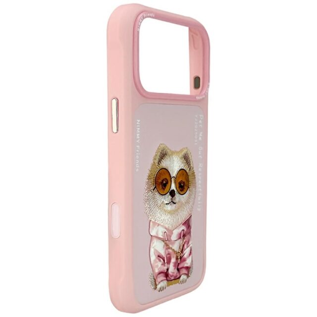Case Nimmy Glasses Cool Dog for iPhone 17 Pro Max pink - imagine 6