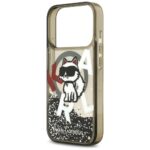 Karl Lagerfeld Liquid Glitter Choupette Logo MagSafe Case for iPhone 17 Pro Black - imagine 6