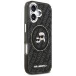 Case Karl Lagerfeld IML Glitter Karl &   Choupette Heads Logo MagSafe for iPhone 17 black - imagine 4
