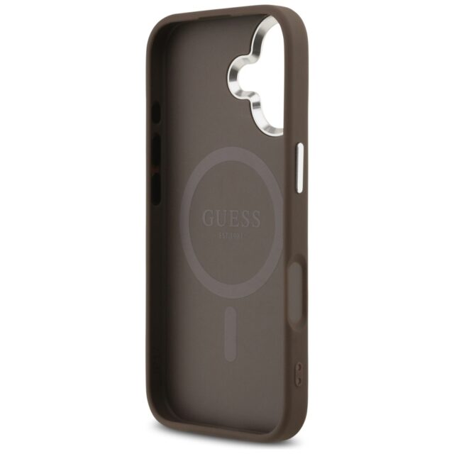 Case Guess 4G Triangle Logo MagSafe for iPhone 17 brown - imagine 7