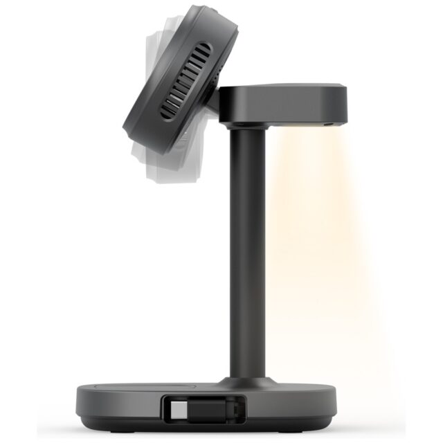 Charging station Energea MagArctic Stand 4in1 Qi2 with cooling and cable graphite - imagine 2