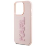 Karl Lagerfeld KLHCP15L3DMBKCP iPhone 15 Pro 6.1" pink hardcase 3D Rubber Glitter Logo - imagine 6