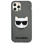 Karl Lagerfeld KLHCP12MCHTUGLB iPhone 12/12 Pro 6,1" black hardcase Glitter Choupette - imagine 3