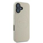 Guess GUHMP16SPGHSMME iPhone 16 6.1" beige hardcase Grained Ring MagSafe - imagine 4