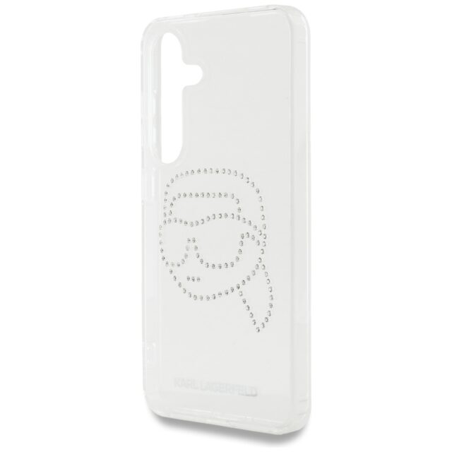 Case Karl Lagerfeld Rhinestones Karl Head Logo for Samsung Galaxy S25 transparent - imagine 6