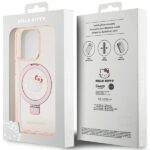 Hello Kitty HKHMP15LHRSGEP iPhone 15 Pro 6.1" Pink Hardcase Ring Stand Glitter Electrop Logo MagSafe - imagine 8
