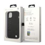 BMW BMHCP14SSLLBK iPhone 14 / 15 / 13 6.1" black Leather Stamp - imagine 8