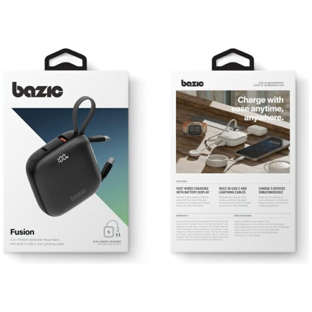 PowerBank 4w1 Bazic Fusion 10000mAh      PD20W USB-C/Lightning black - imagine 7