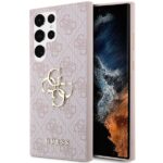 Guess GUHCS24L4GMGPI S24 Ultra S928 pink hardcase 4G Big Metal Logo