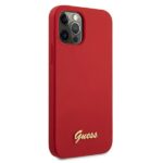 Guess GUHCP12LLSLMGRE iPhone 12 Pro Max 6,7" red hardcase Metal Logo Script - imagine 4