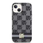DKNY DKHMP14SHCPTSK iPhone 14 / 15 / 13 6.1 inch black hardcase IML Checkered Mono Pattern & Printed - imagine 3