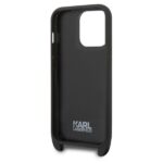 Karl Lagerfeld KLHCP14XSTMMK iPhone 14 Pro Max 6,7" hardcase black Monogram Plaque Logo Strap - imagine 5