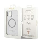Guess GUHMP14MHTRMS iPhone 14 Plus / 15 Plus 6.7" silver hard case Metal Outline Magsafe - imagine 8