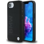 Case BMW Leather Hot Stamp do iPhone 16e black