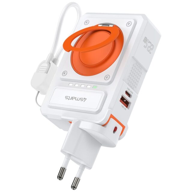 Hybrid charger 4smarts 6-in-1 USB-C/USB-A PD 22.5W with 10,000 mAh power bank, Qi wireless charging, - imagine 5