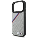 BMW M Tricolor Metal Logo MagSafe Case for iPhone 17 Pro Gray - imagine 6