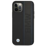 BMW BMHCP12MRWBOK iPhone 12 / 12 Pro 6.1" black hardcase Leather Outlines - imagine 3