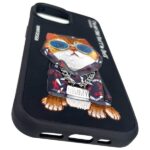 Nimmy case iPhone 15 6.1" black   Glasses Cool Cat - imagine 9