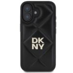 DKNY DKHCP16SPQDSLK iPhone 16 6.1" black Quilted Stack Logo - imagine 3
