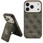 Case Guess 4G with wallet Magsafe for iPhone 17 Pro brown