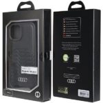 Audi Synthetic Leather MagSafe iPhone 15 / 14 / 13 6.1" black hardcase AU-TPUPCMIP15-GT/D3-BK - imagine 7