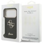 Guess Fixed Glitter Big 4G Metal Frame case for iPhone 17 Pro black - imagine 8
