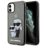 Karl Lagerfeld KLHCN61HNKCTGK iPhone 11/ Xr 6,1" black hardcase Gliter Karl&Choupette