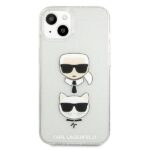 Karl Lagerfeld KLHCP13MKCTUGLS iPhone 13 / 14 / 15 6,1" silver hardcase Glitter Karl`s & Choupette - imagine 3