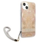 Guess GUHCP13SHFLSD iPhone 13 mini 5,4" gold hardcase Flower Strap - imagine 4