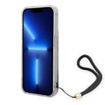 Guess GUOHCP14LHFLSB iPhone 14 Pro 6,1" blue hardcase Flower Strap - imagine 4