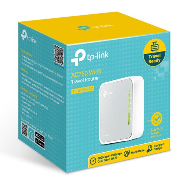 TP-Link TL-WR902AC | WiFi Router | 2,4GHz, 5GHz, AC750, 1x RJ45 100Mb/s, 1x USB - imagine 3