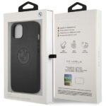Case BMW BMHCP13MREELK iPhone 13 / 14 / 15 6.1" black hardcase Leather Emboss - imagine 8