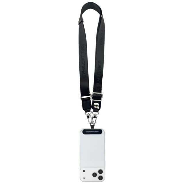 Karl Lagerfeld Universal Strap Tether Patch Karl Metal Logo Black - imagine 3