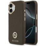 Case Guess Grained Strass Logo MagSafe for iPhone 17 brown
