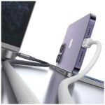 Cable USAMS Bicolor Series SJ757 PD 30W  USB-C/Lightning 1.2m black and white - imagine 6