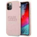 Karl Lagerfeld KLHCP12LSTKLTLP iPhone 12 Pro Max 6,7" Silicone Stack Logo pink