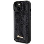 Guess GUHCP15SPSFDGSK iPhone 15 / 14 / 13 6.1" black hardcase Sequin Script Metal - imagine 2