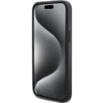 Guess GUHCP15XPG4GPK iPhone 15 Pro Max 6.7" black hardcase 4G Triangle Metal Logo - imagine 5