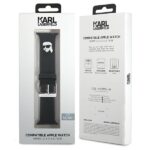 Karl Lagerfeld Strap KLAWMSLKNK AppleWatch 38/40/41mm black strap 3D Rubber Karl Head - imagine 4