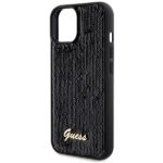 Guess GUHCP15SPSFDGSK iPhone 15 / 14 / 13 6.1" black hardcase Sequin Script Metal - imagine 6