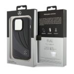 Mercedes MEHCP15L8ROLK iPhone 15 Pro 6.1" Black Hardcase Leather Wave Pattern - imagine 8